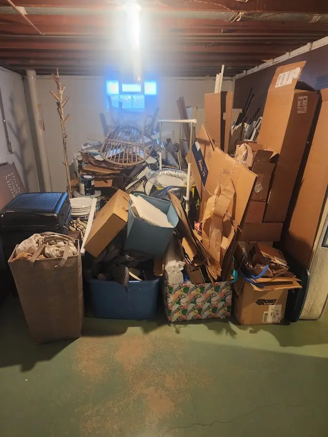 Roll-off dumpster container at job site for 6 Yard Dumpster Rental in Kilgore